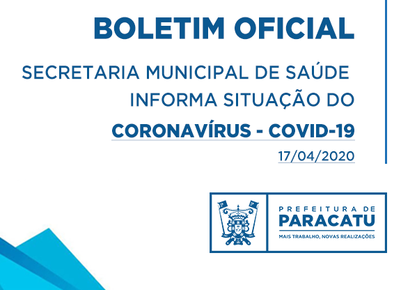  Confira o Boletim desta Sexta feira da Secretária Municipal de Paracatu.