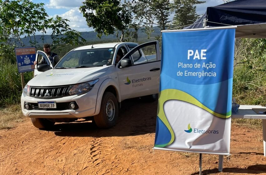  Eletrobras Furnas realiza simulado de evacuação  do Plano de Ação em Emergências da Usina de Batalha .